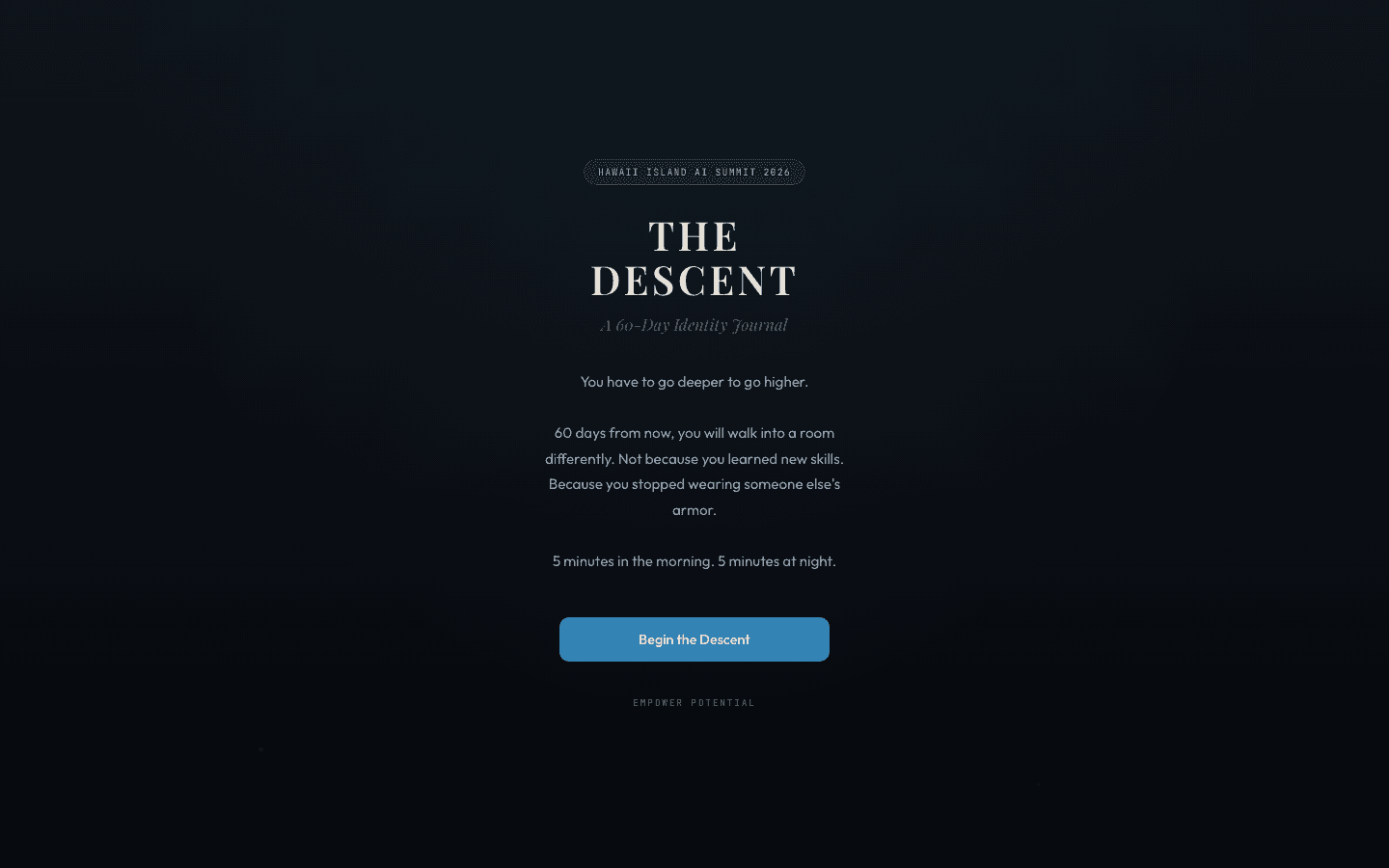 The Descent Journal built by Ascend Creative